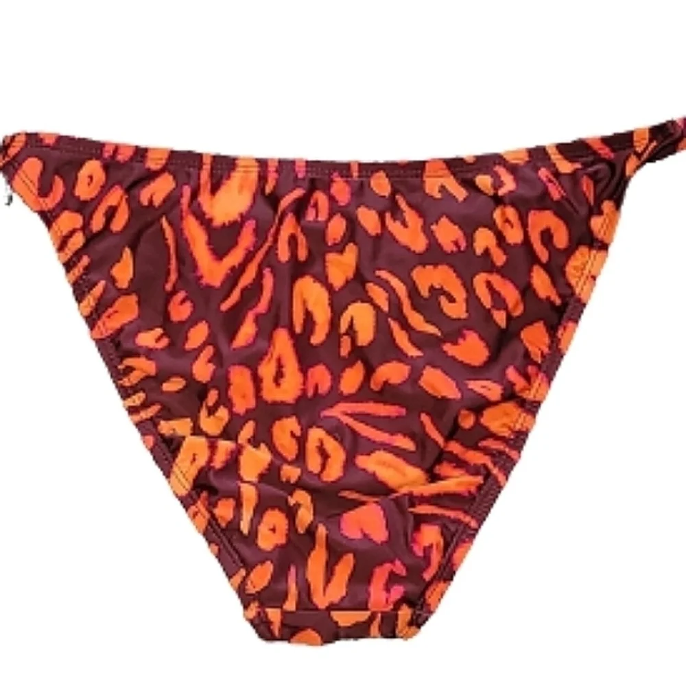 NWT shade and shore red leopard print bikini bottoms - Picture 3 of 8